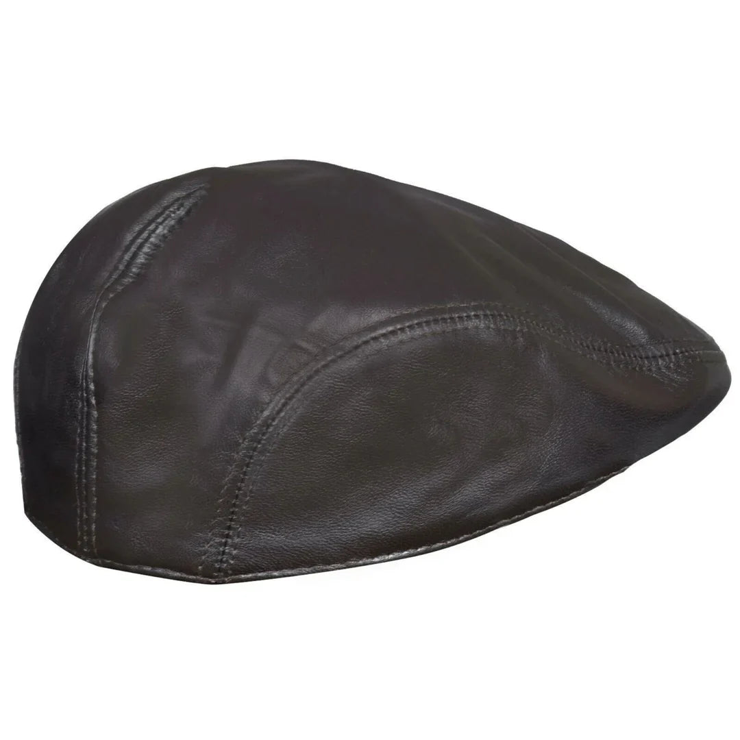 Gorra Plana de Piel Ivy Newsboy