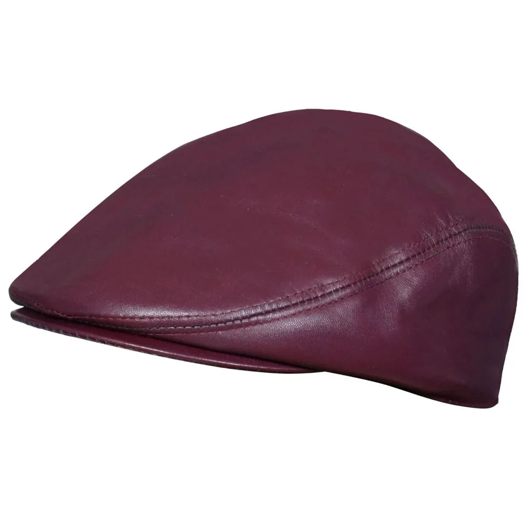 Gorra Plana de Piel Ivy Newsboy
