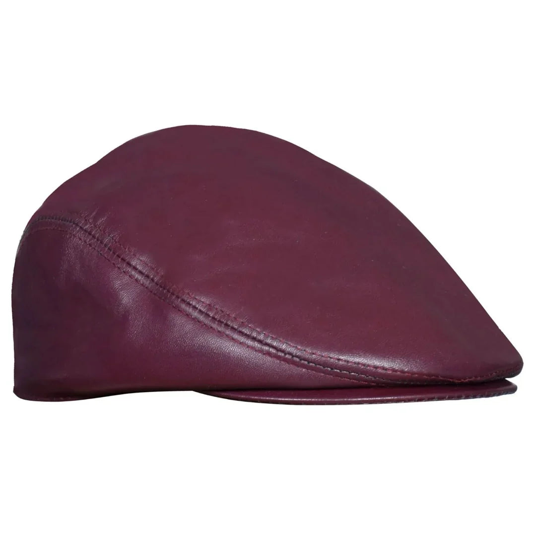 Gorra Plana de Piel Ivy Newsboy