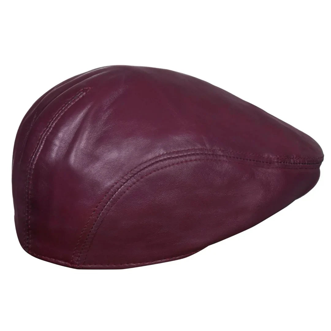 Gorra Plana de Piel Ivy Newsboy