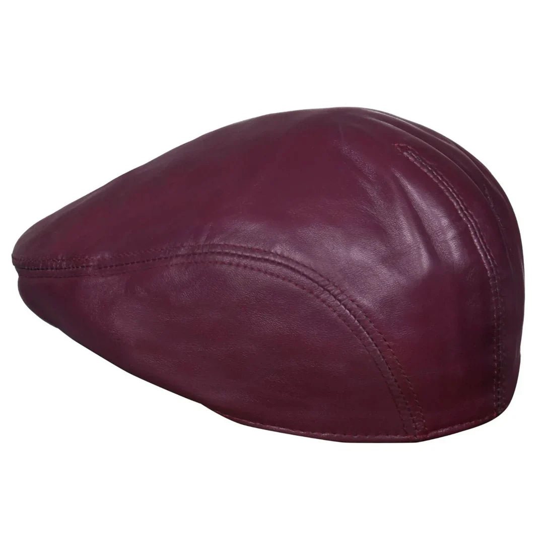Gorra Plana de Piel Ivy Newsboy