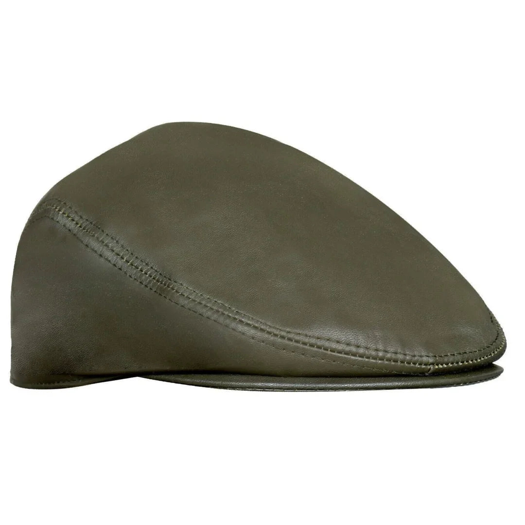 Gorra Plana de Piel Ivy Newsboy