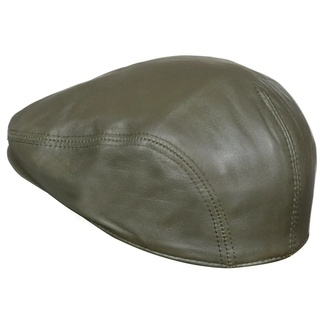 Gorra Plana de Piel Ivy Newsboy