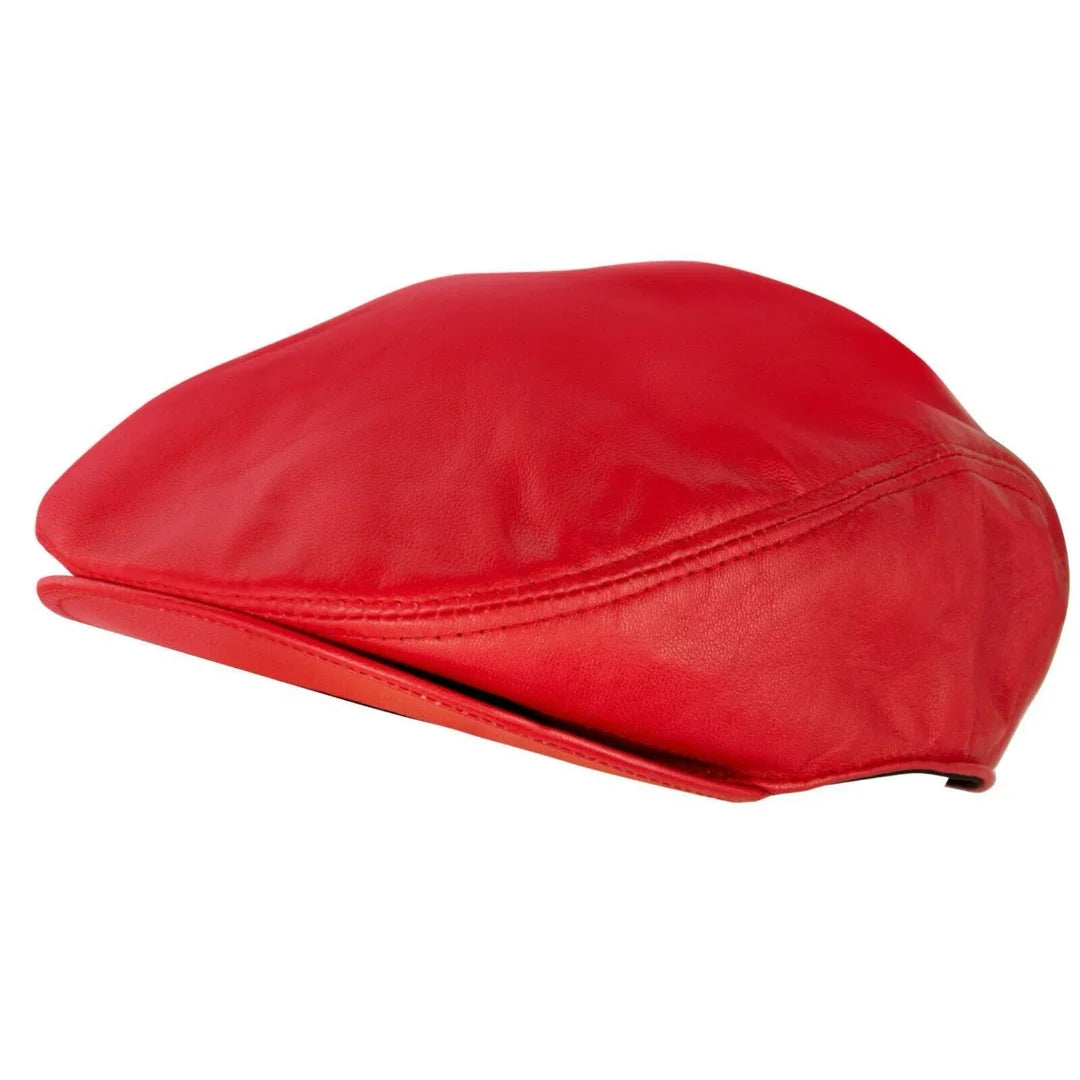 Gorra Plana de Piel Ivy Newsboy