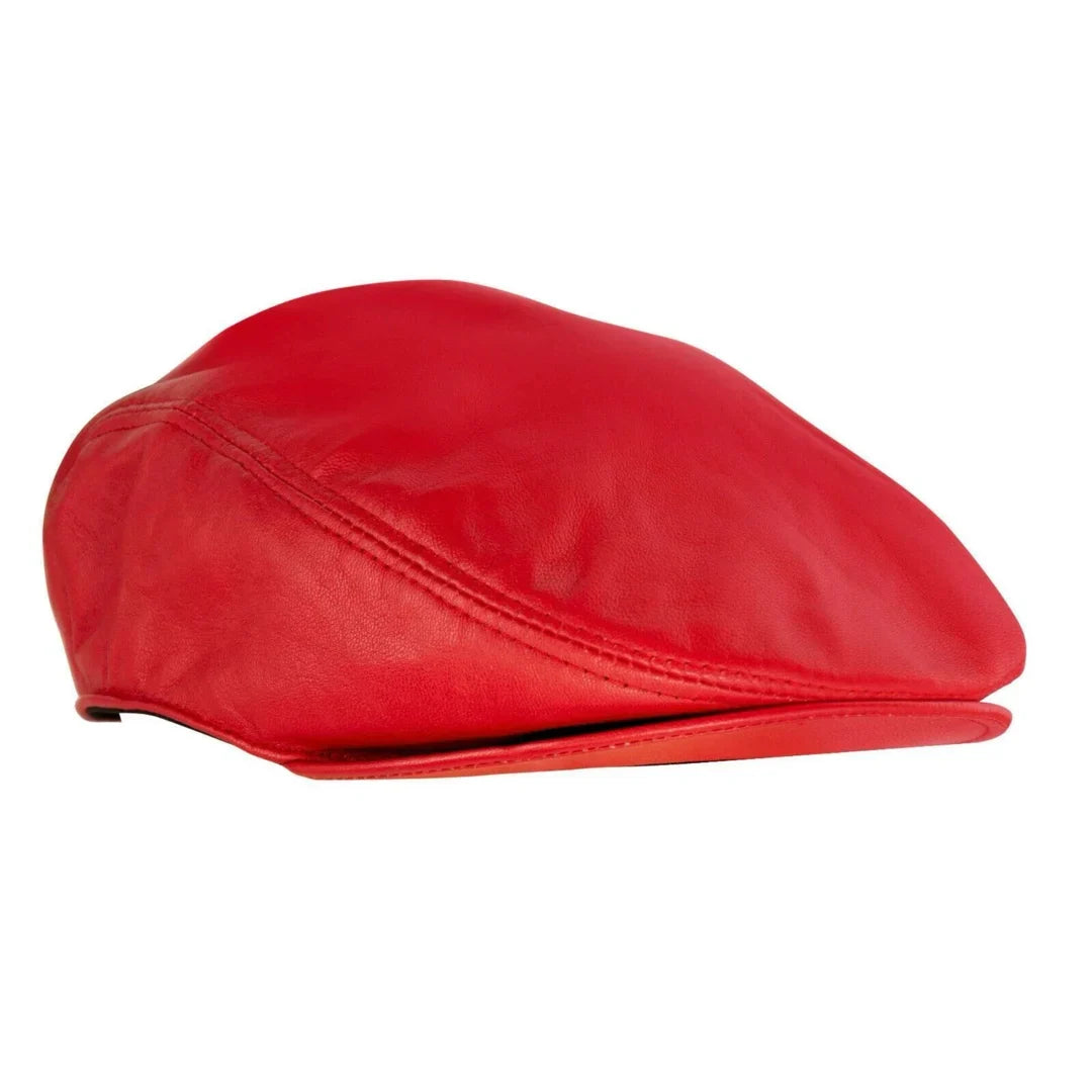 Gorra Plana de Piel Ivy Newsboy