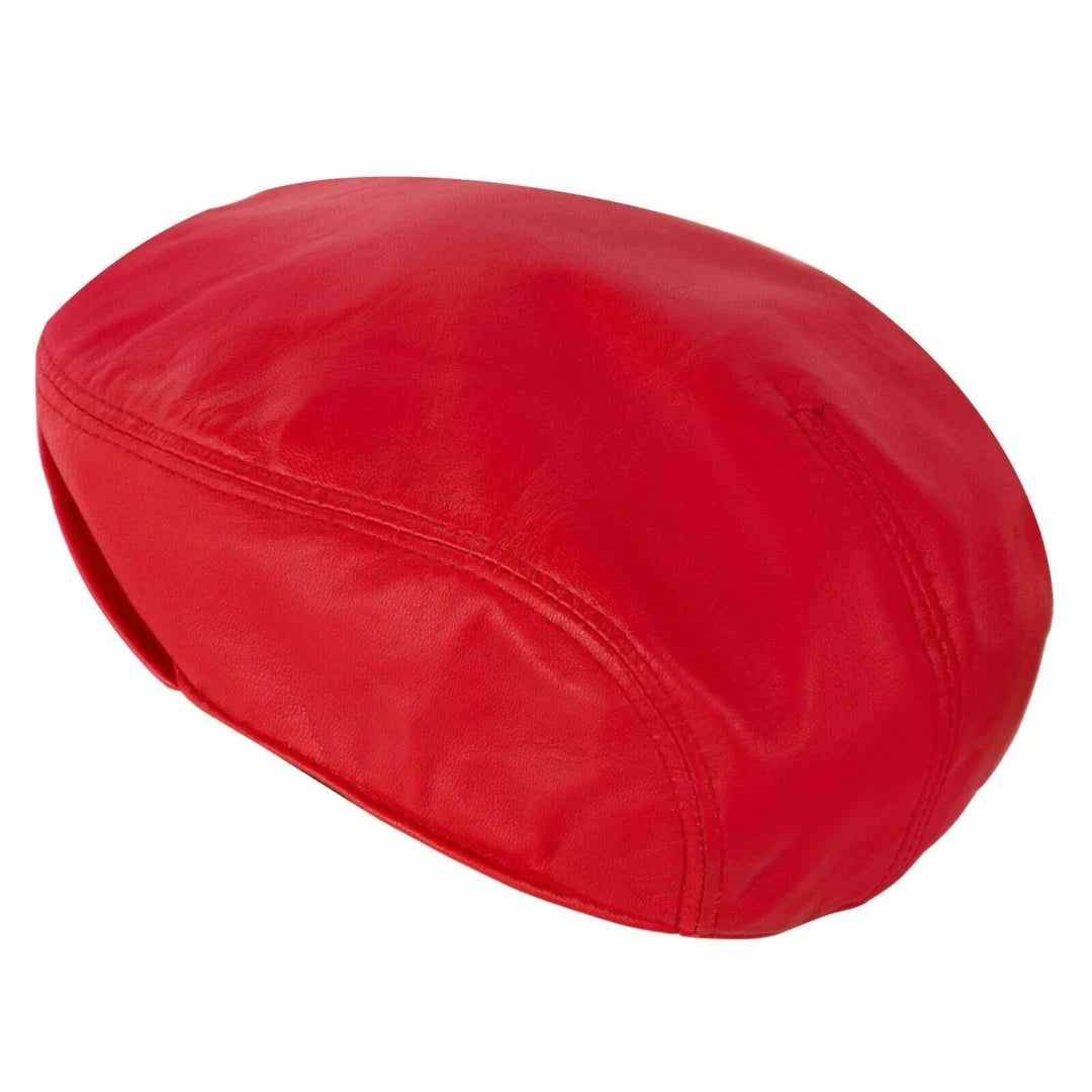 Gorra Plana de Piel Ivy Newsboy