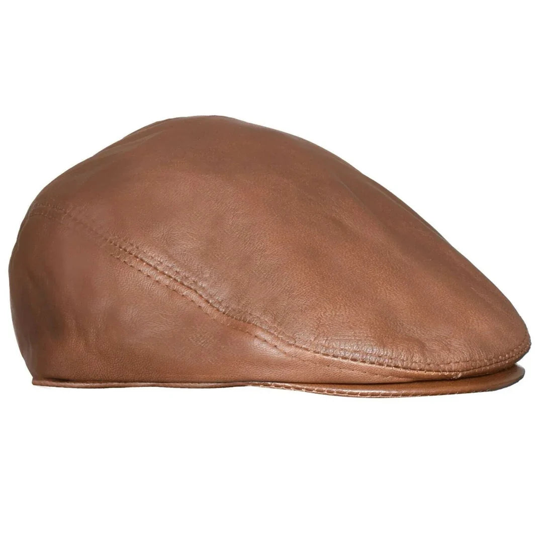 Gorra Plana de Piel Ivy Newsboy