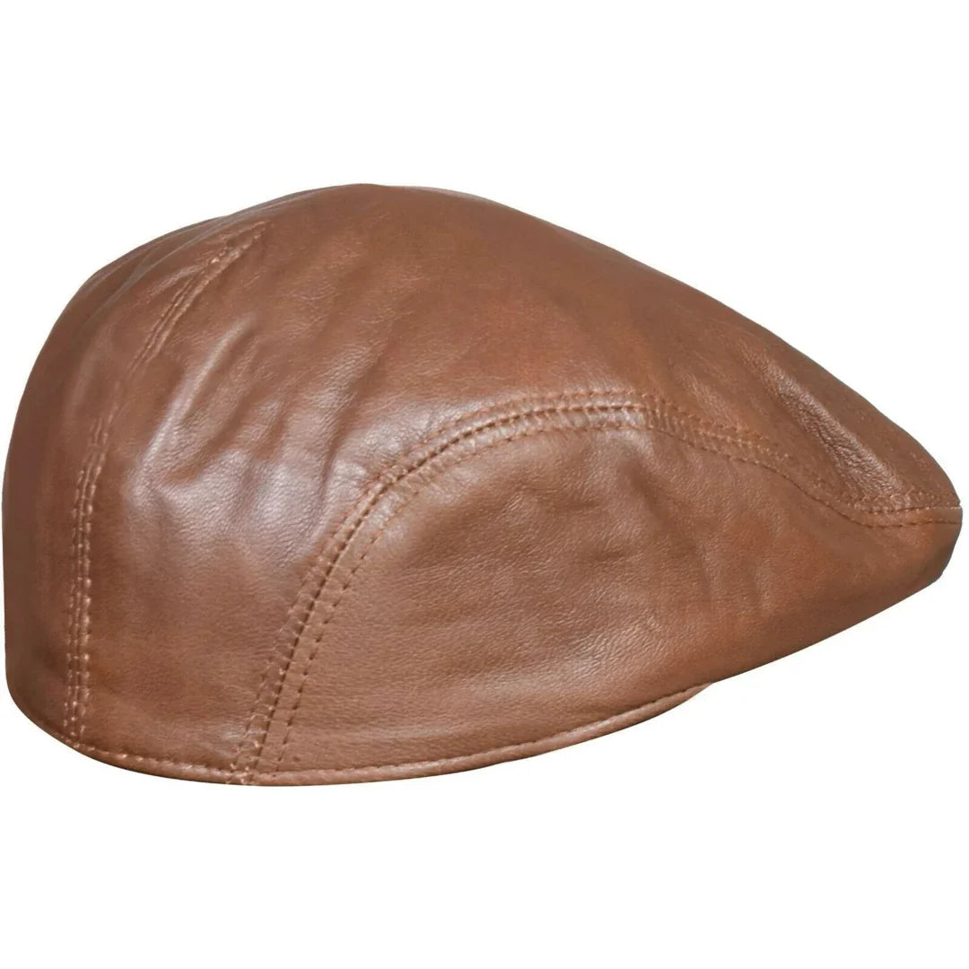 Gorra Plana de Piel Ivy Newsboy