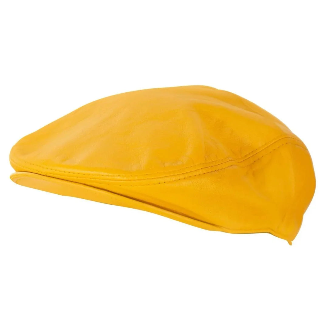 Gorra Plana de Piel Ivy Newsboy