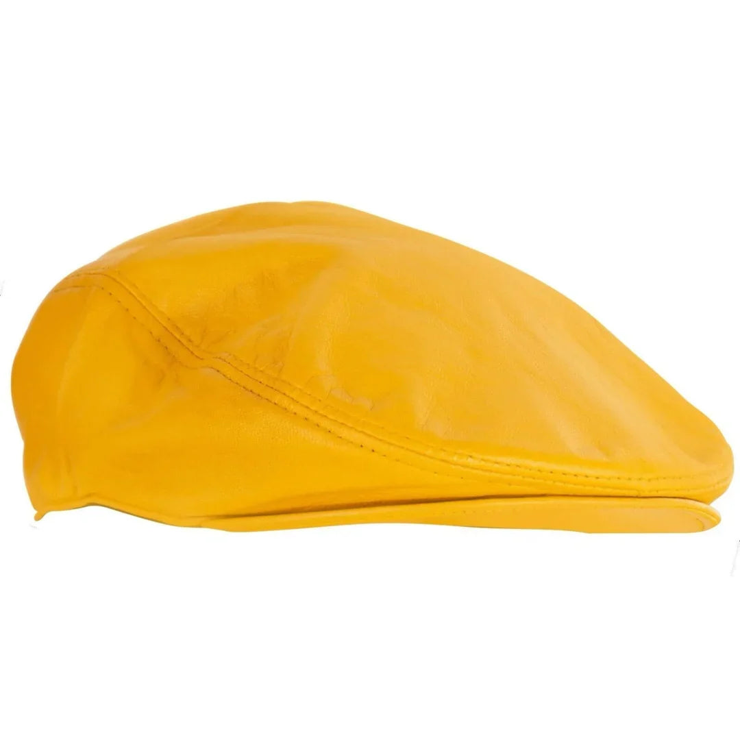 Gorra Plana de Piel Ivy Newsboy