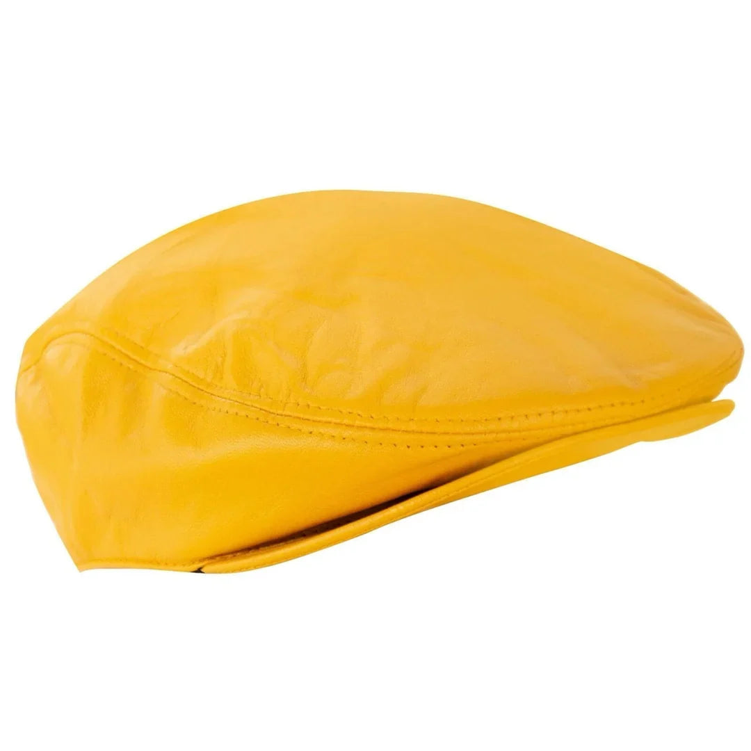Gorra Plana de Piel Ivy Newsboy
