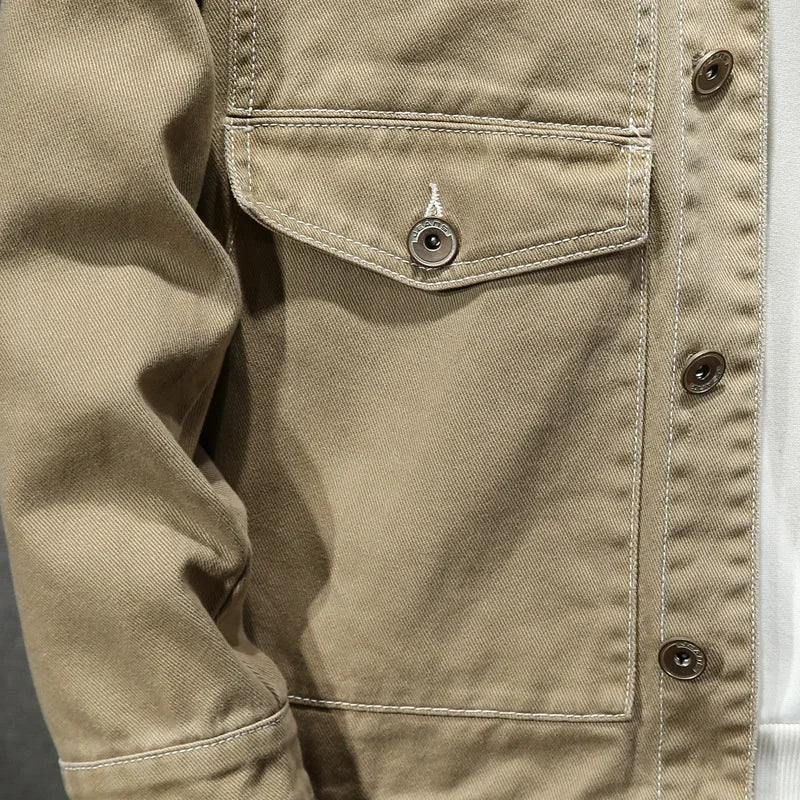 Chaqueta Vaquera Kaki Atemporal