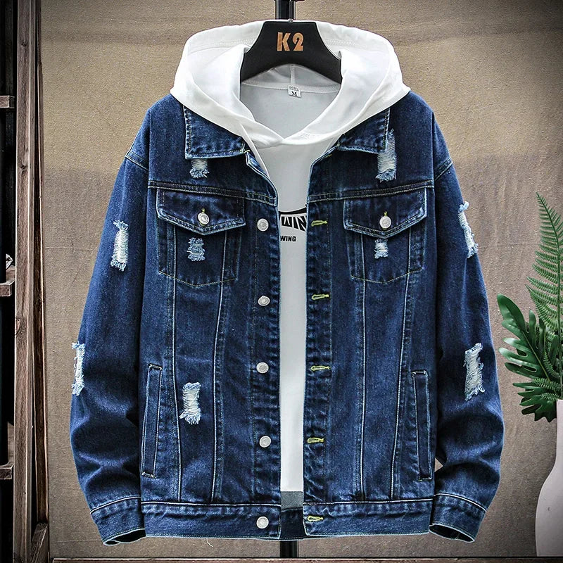 Chaqueta Vaquera Streetwear Azul