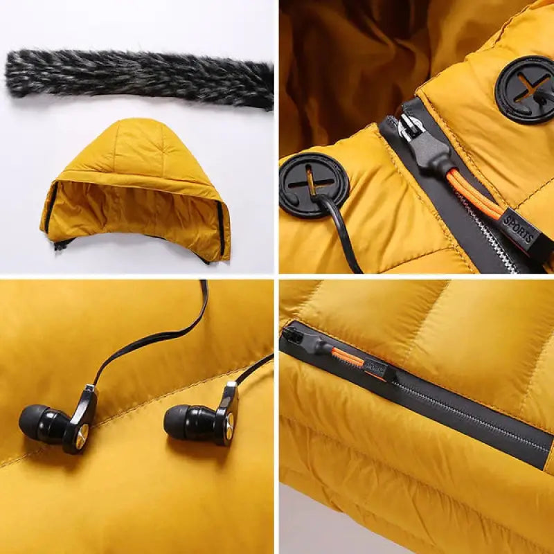 Chaqueta Acolchada con Capucha Forrada