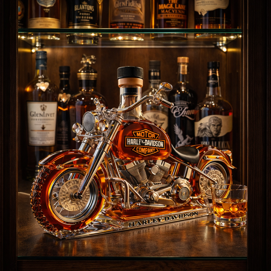 Licorera Inspirada en una Moto Clásica – Edición Exclusiva