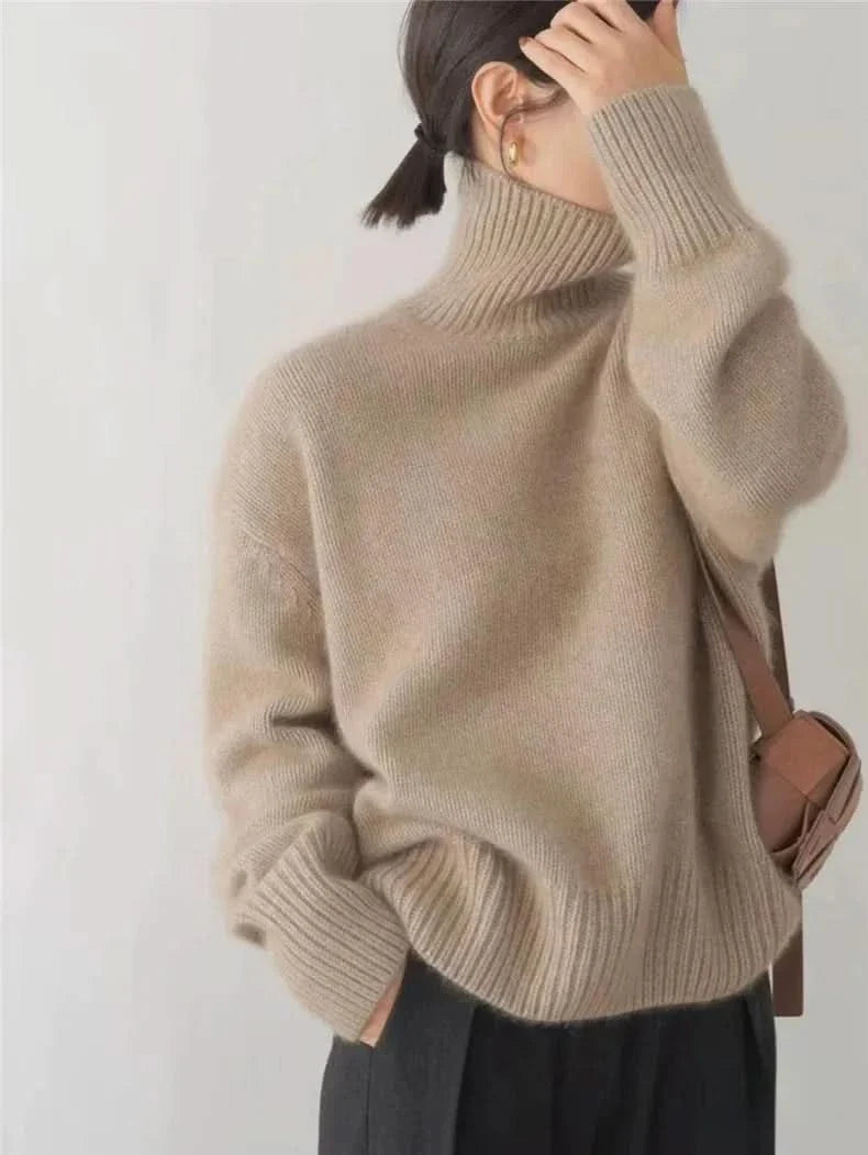 Isabella | Jersey de Cachemira Cuello Alto
