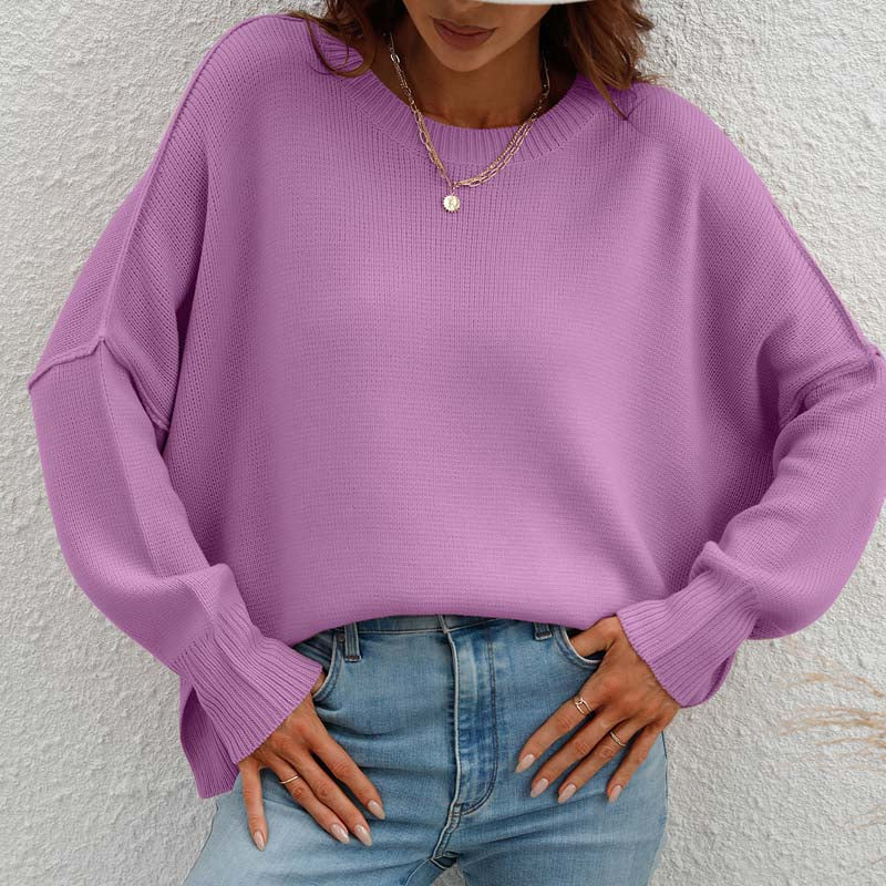 Jersey de Punto Liso Cuello Redondo