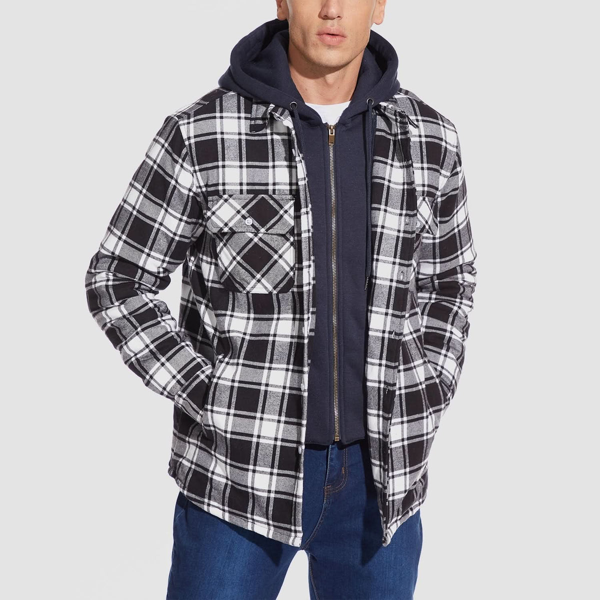 Chaqueta Harry de Franela con Capucha