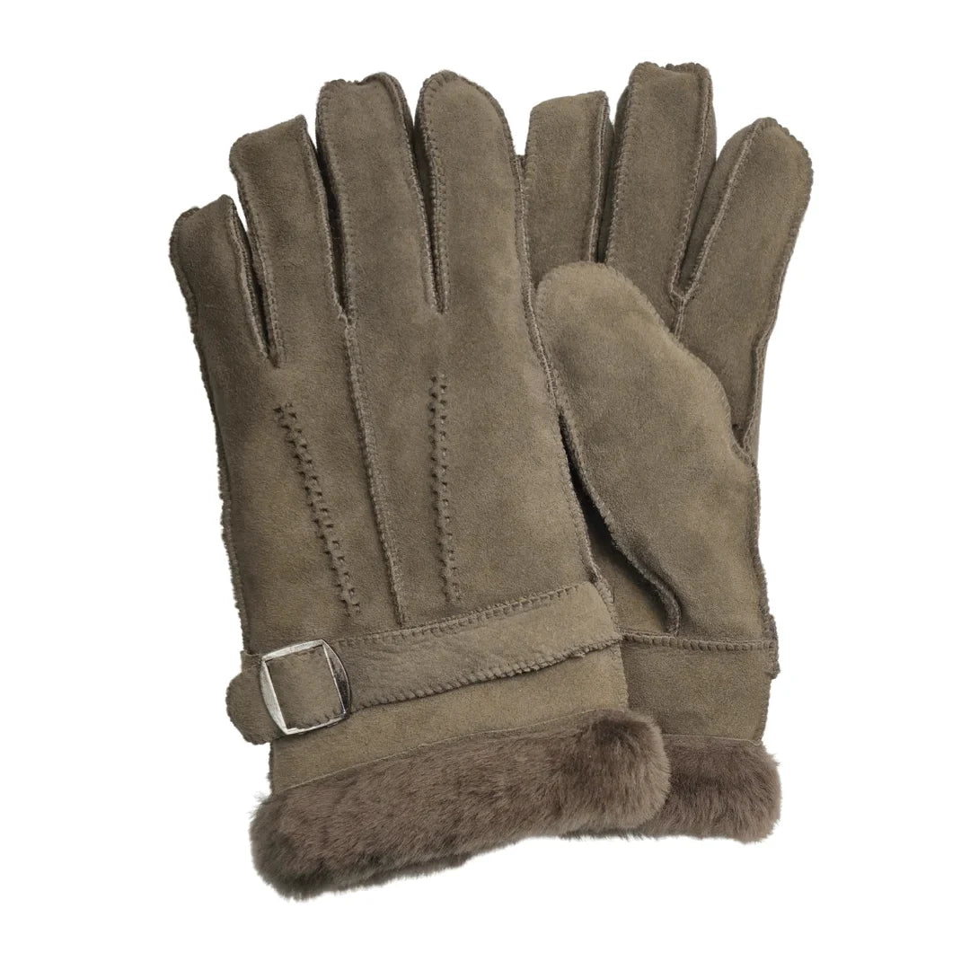 Guantes de Piel de Borrego con Hebilla