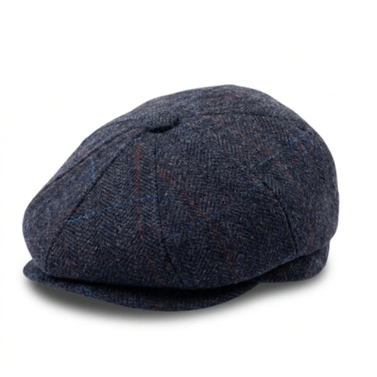 Gorra Newsboy Azul Marino de Lana