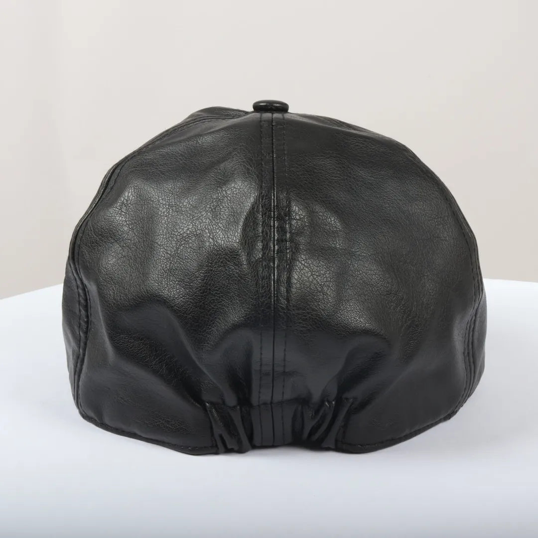 Gorra Plana Gatsby de Piel Sintética