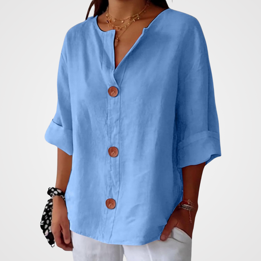 Blusa de Botones Amplios