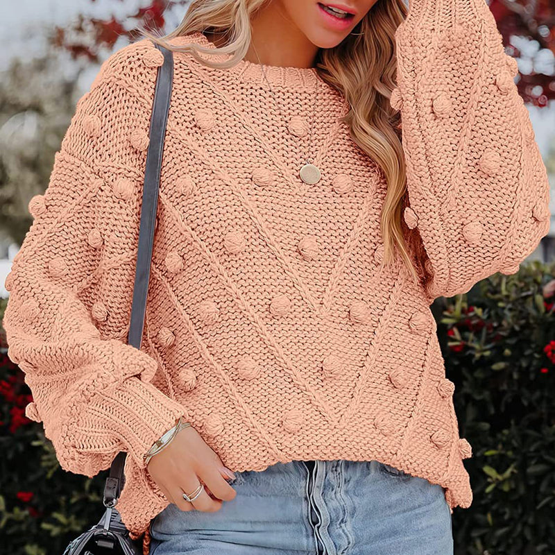 Jersey de Punto con Pompón