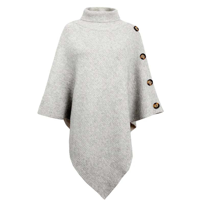 Jersey de Cuello Vuelto con Botones