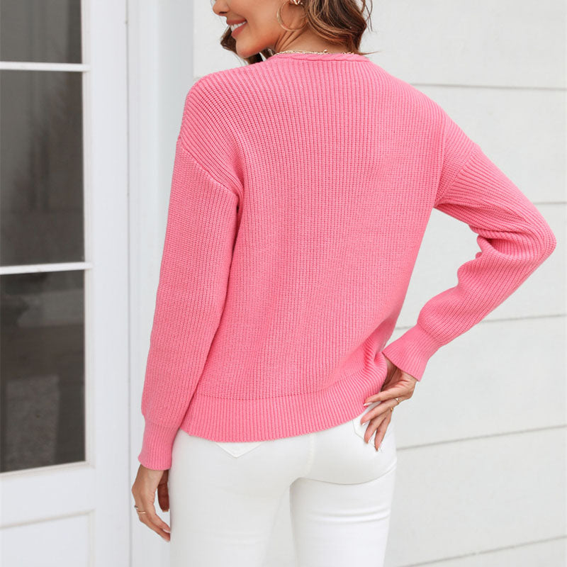 Jersey de Cuello en V Colores
