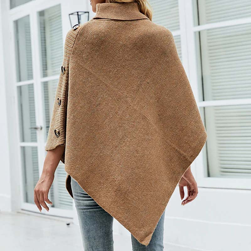 Jersey de Cuello Vuelto con Botones