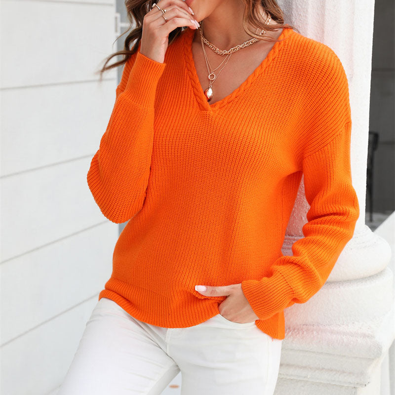 Jersey de Cuello en V Colores