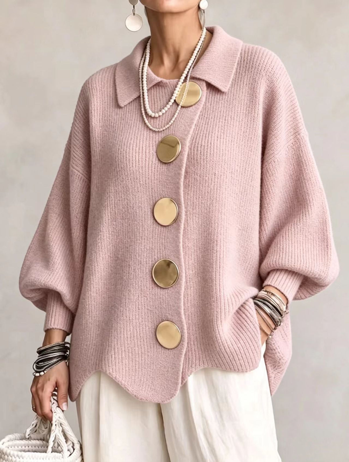 Isadora | Rebeca Oversize con Botones Metálicos