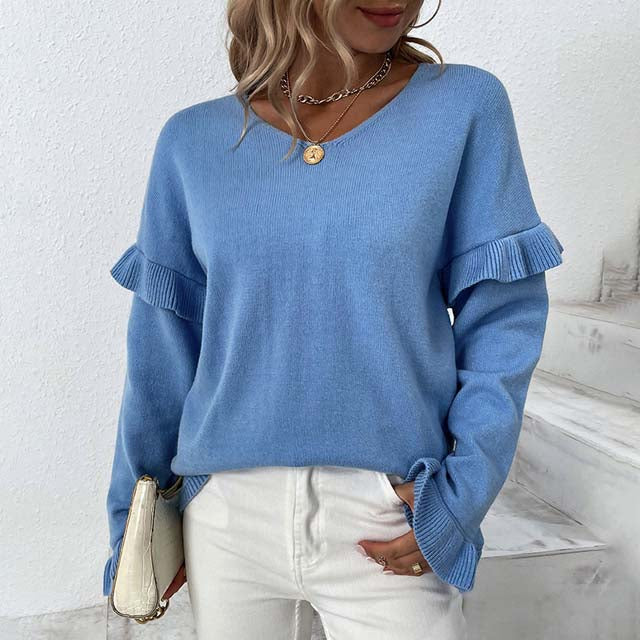 Jersey de Punto con Manga Farol Liso