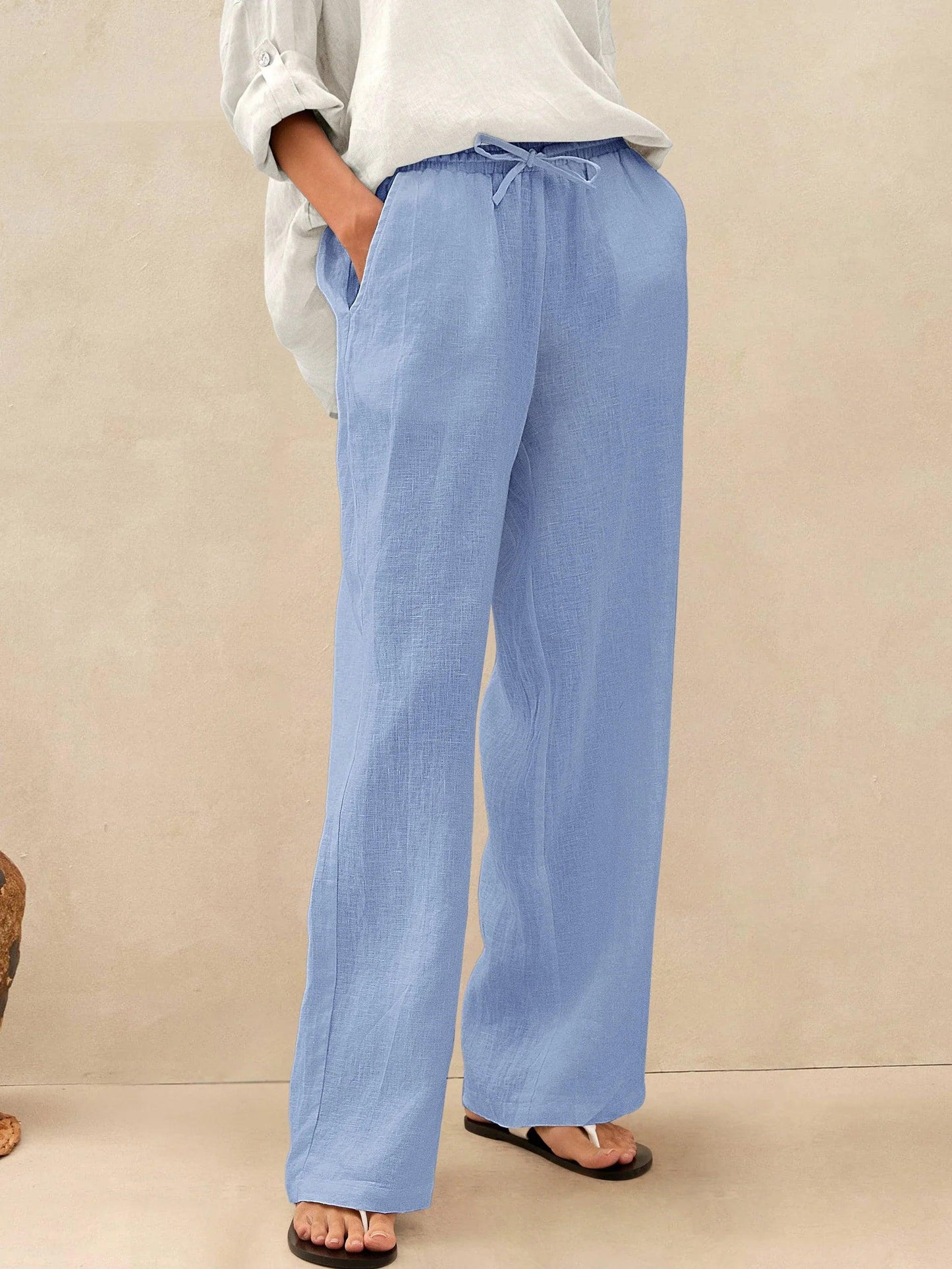 Pantalón de Lino Blanco