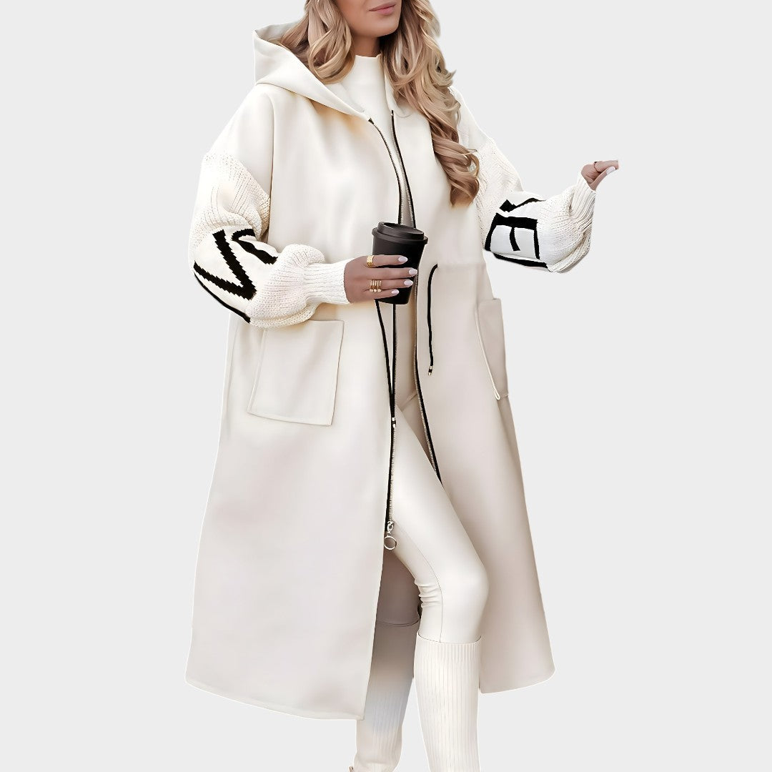 Rosana | Abrigo-cárdigan elegante con capucha