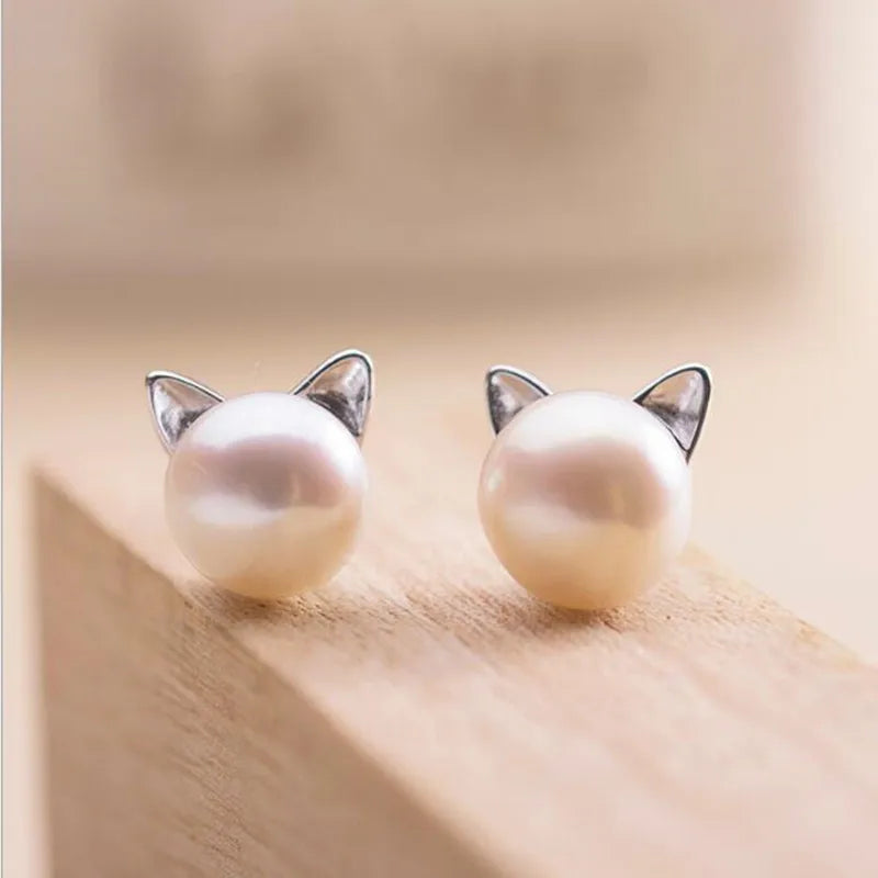 Aretes de Gato en Plata de Ley