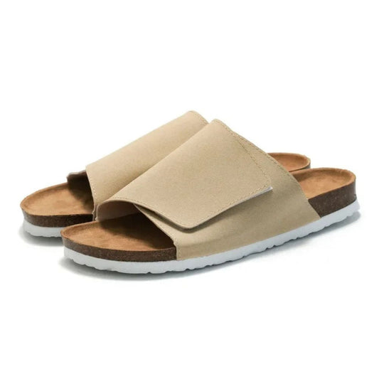 Sandalia Slide de Piel