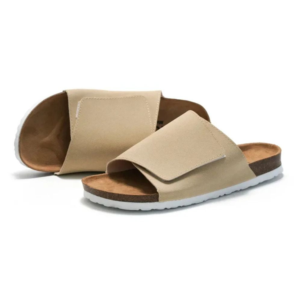 Sandalia Slide de Piel