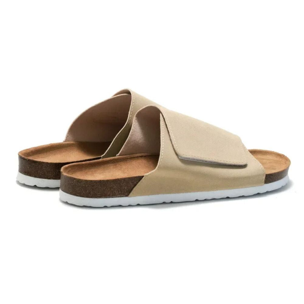 Sandalia Slide de Piel