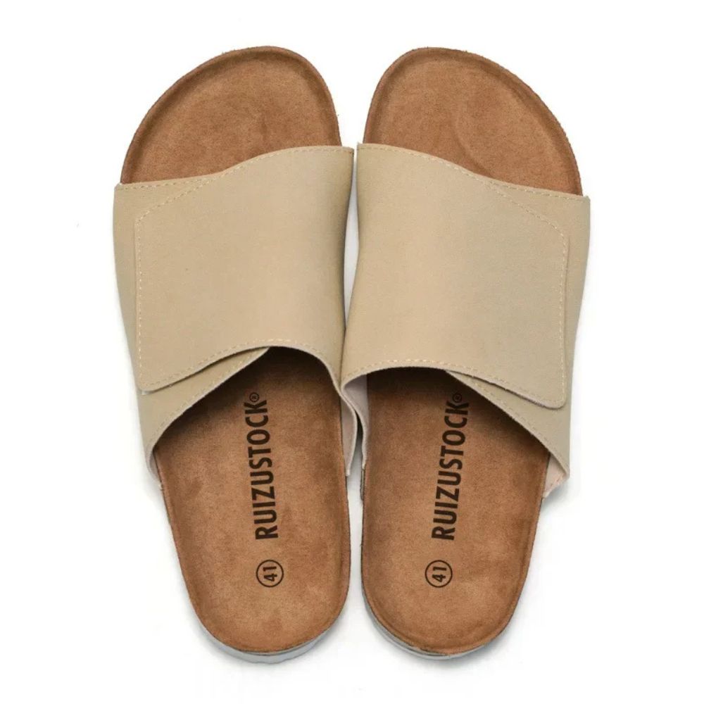 Sandalia Slide de Piel
