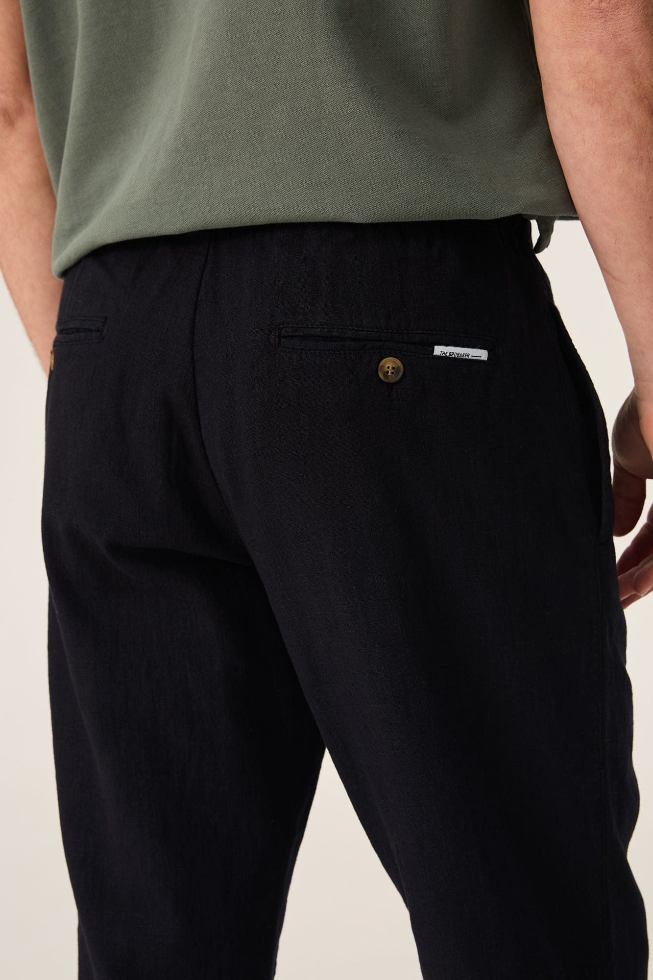 Pantalón de Lino Azul Marino