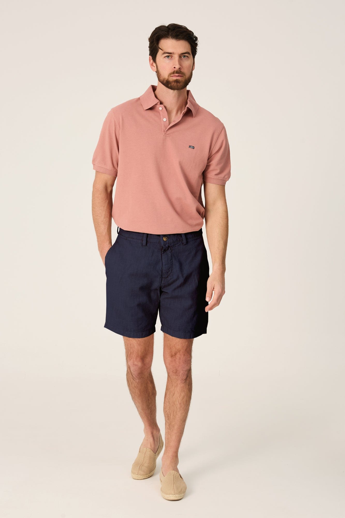 Bermuda Lino Azul Marino