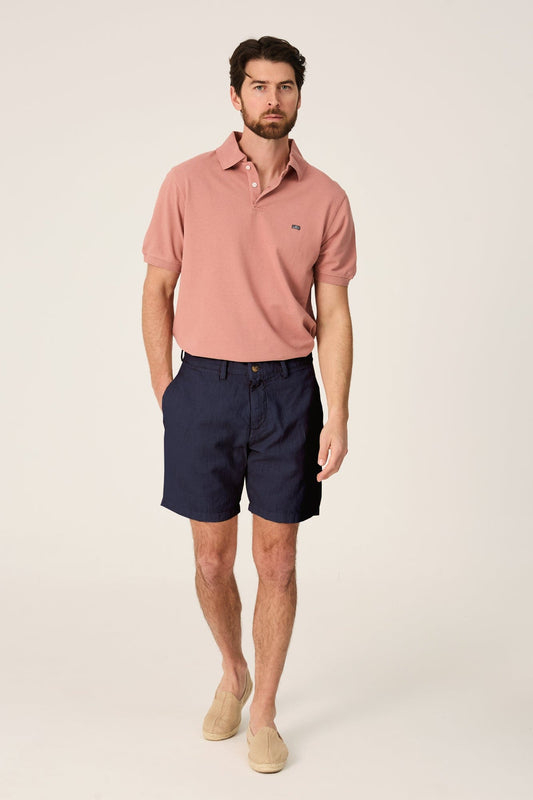 Bermuda Lino Azul Marino