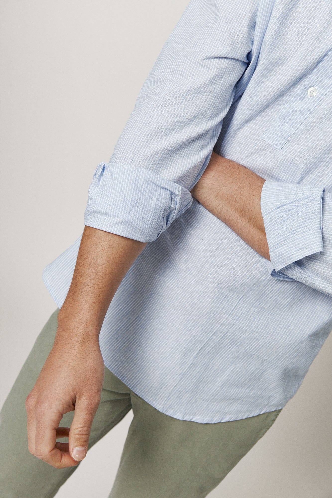Polera Celeste Raya Fina