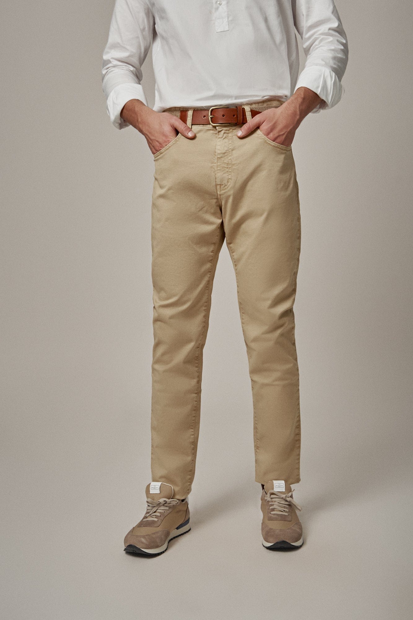 Pantalón algodón Beige