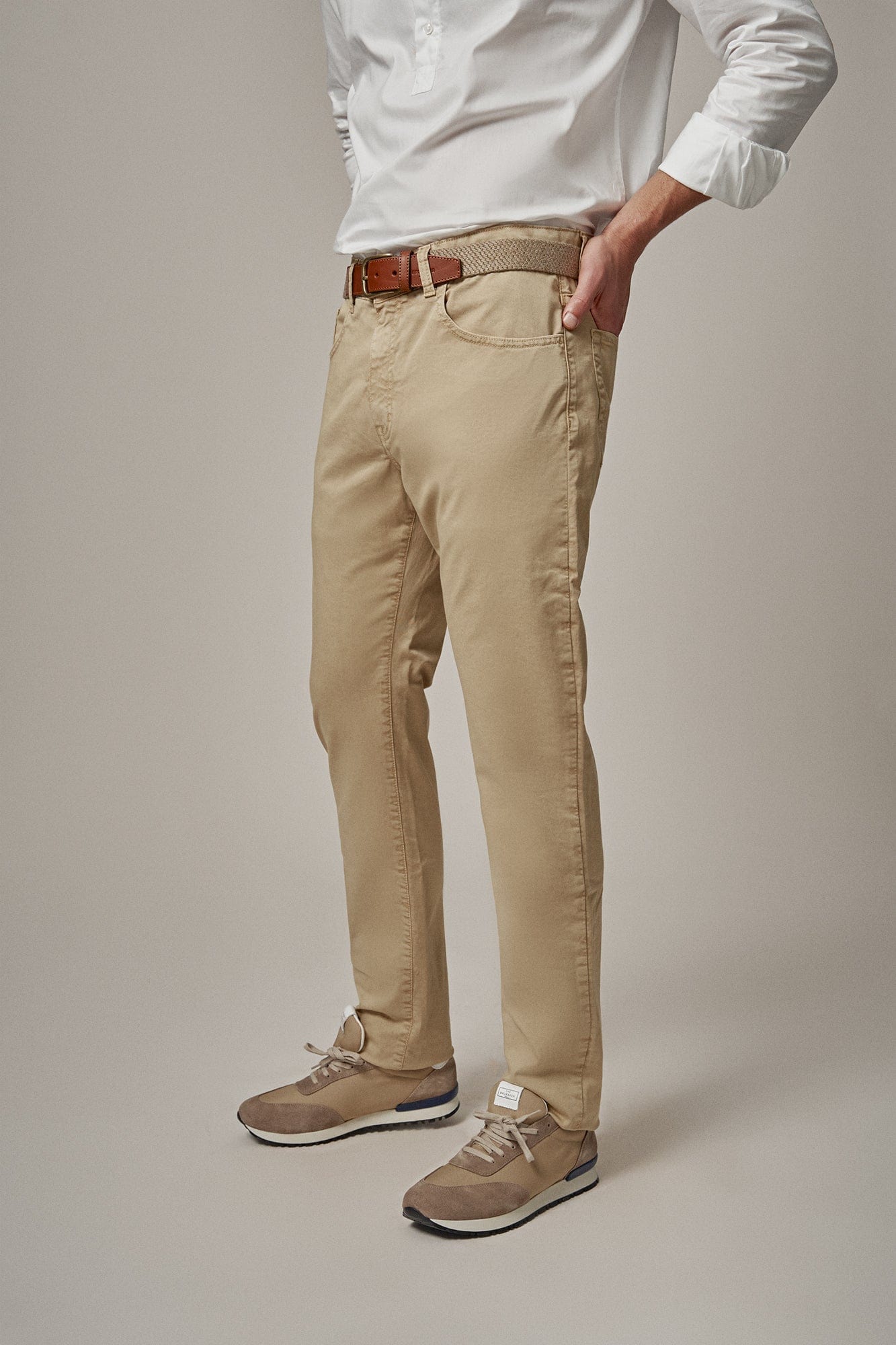 Pantalón algodón Beige