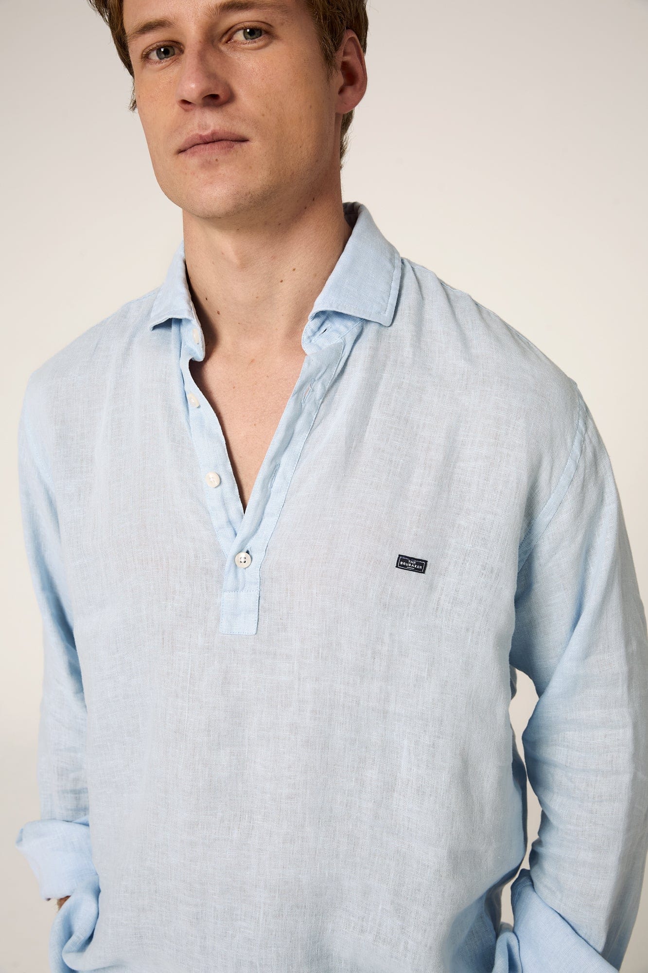 Polera de Lino Azul