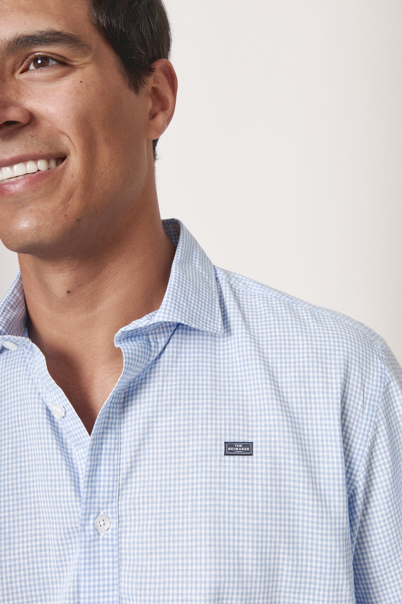 Polera Cuadro Pequeño Azul