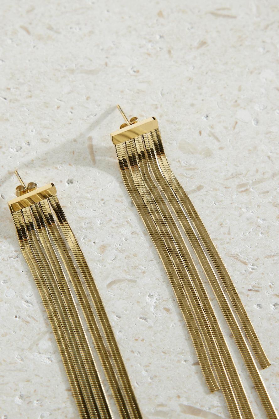 Pendientes Glam Time Chapados en Oro 18K