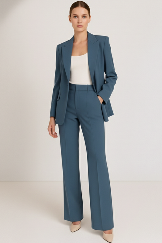 Conjunto de dos piezas para mujer, traje de pantalón